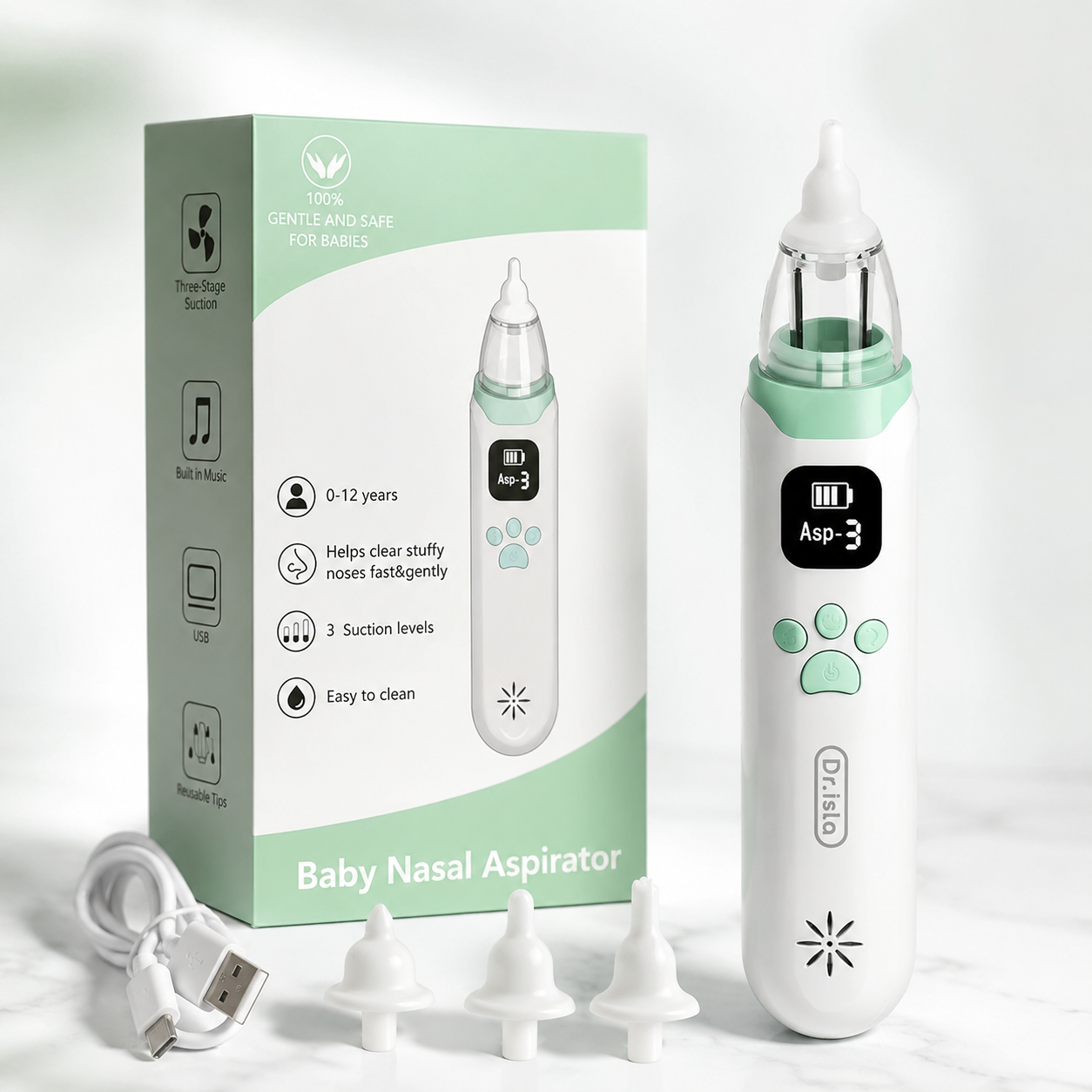 BreatheEasy Electric Baby Nasal Aspirator